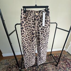 Missguided Leopard Print Jeans